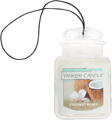 Yankee Candle Car Jar Ultimate Hanging Air Freshener Up To 30 Days, Coconut Beach