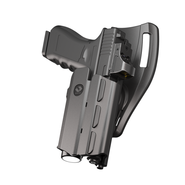 Orpaz T40 G45 Light-Bearing Holster – Left Handed OWB Tactical Holster, Level 2 & Level 3 Security, Compatible with Glock 45, Fits Most Pistol Lights, Optics-Ready, Adjustable T40 Medium Low-Ride