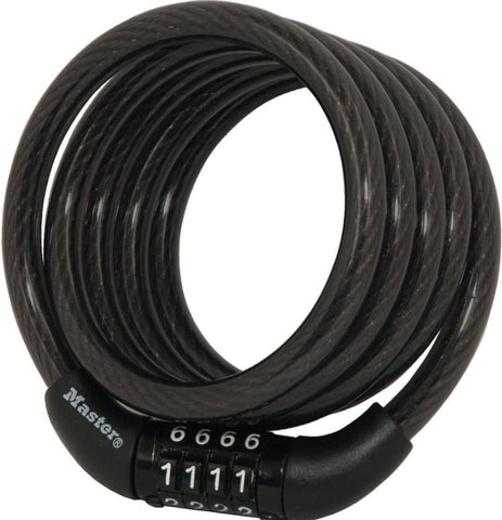 Master Lock Bike Lock Cable with Combination Black, 8143D