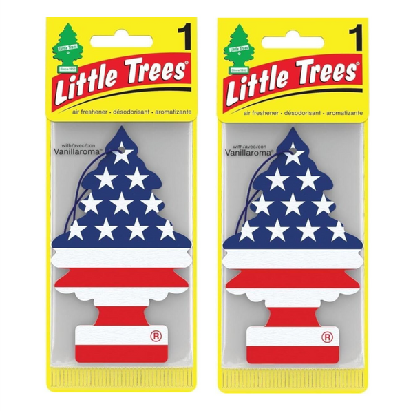 Little Trees Hanging Car Air Freshener, Vanilla Pride, 2-Pack