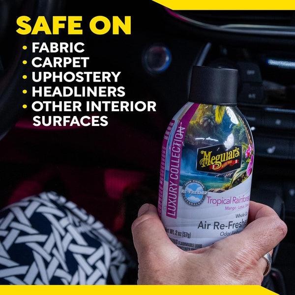 Meguiar's Car Air Refresher Odor Fighting Mist – Long-Lasting Car Freshener Fights Strong & Unwanted Vehicle Smells Renewing Interiors with a Luxurious & Refreshing, Stargazer Scent, 2 oz
