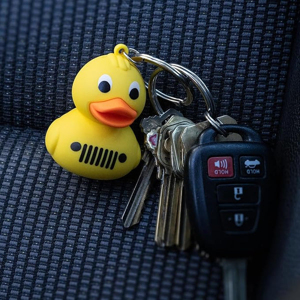 Plasticolor Key Chain, Jeep Rubber Duck with Grill PVC Key Chain