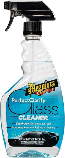 Meguiar's Perfect Clarity Glass Cleaner, Keep Windows, Windshields, and Mirrors Gleaming using a Premium Anti-Hazing Formula that Leaves a Superior Streak Free Finish, 24 Oz.