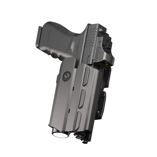 Orpaz T40 G22 Light-Bearing Holster – Left Handed OWB Tactical Holster, Level 2 & Level 3 Security, Compatible with Glock 22, Fits Most Pistol Lights, Optics-Ready, Adjustable T40 Medium MOLLE