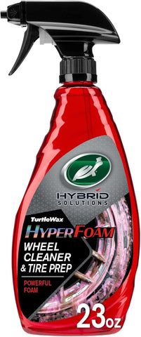 Turtle Wax Hybrid Solutions Hyper Foam Wheel Cleaner and Tire Prep, Cleans Both Wheel and Tire Effectively, 53734, 23oz