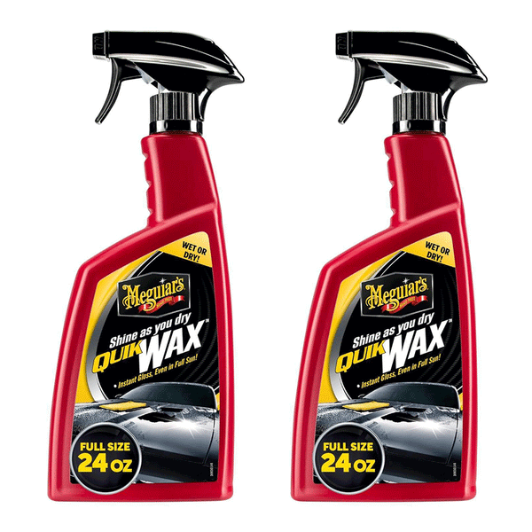 Meguiar's Quik Wax - Easy-to-Use Spray Wax for Gloss, Shine & Protection - Wet or Dry Use, 24 Oz. 2 Packs