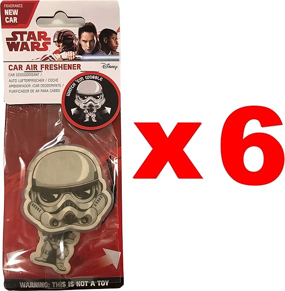 Star Wars Stormtrooper Car Accessories - Stormtrooper Air Freshener Wiggler (6-Pack)