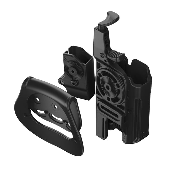 Orpaz T40 G22 Holster with Light Left Handed compatible with Glock 22 Holster with Light (Large Pistol Lights, Paddle & Glock 22 Magazine Holder)