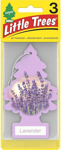 Little Trees Hanging Car and Home Air Freshener, Lavender Scent (Pack of 3)