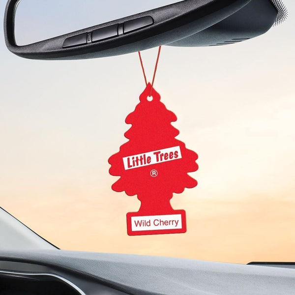 Little Trees Hanging Car Air Freshener, Wild Cherry, 2-Pack