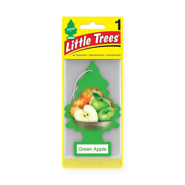 Little Trees Hanging Car Air Freshener, Green Apple, 1-Pack