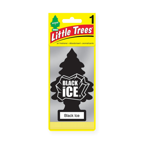 Little Trees Hanging Car Air Freshener, Black Ice, 1-Pack