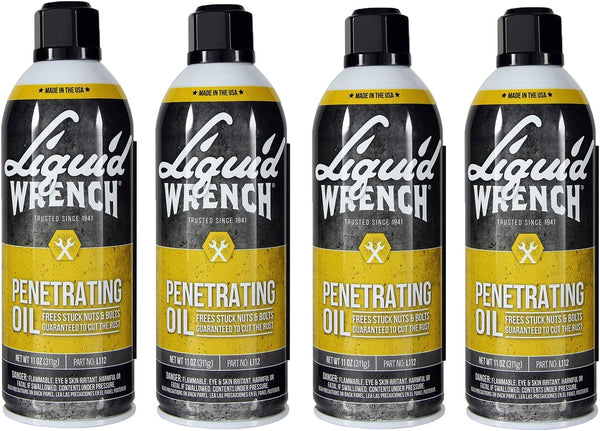 Liquid Wrench L112 Penetrating Oil Spray with CERFLON, Rust and Corrosion Penetrant for Stuck Nuts, Bolts, Locks and Hinges, 11 oz, 4 Packs