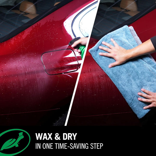 Turtle Wax One Step Wax & Dry Spray Streak-Free Formula Provides High Gloss Smooth Slick Finish 26oz