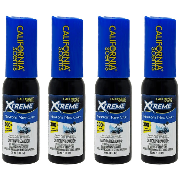 California Scents Xtreme 1 oz. Spray Air Freshener, Newport New Car, 4 Packs