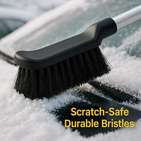 TrexNYC 22-30" Extendable Snow Brush & Ice Scraper Adjustable Handle, Scratch-Free Winter Car Tool for SUVs & Cars