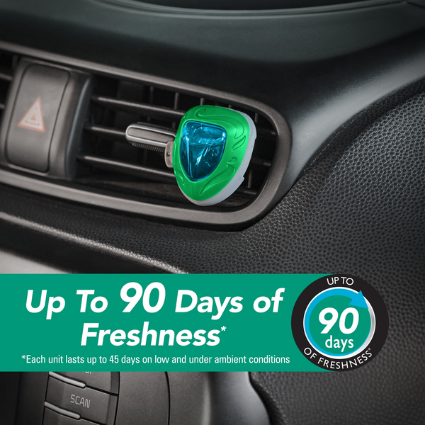 Refresh Your Car! Vent-Mount Diffuser Oil Air Freshener, Long-Lasting Auto Fragrance with Adjustable Intensity, 4 Packs