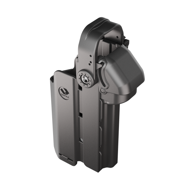 Orpaz T40 G22 Light-Bearing Holster – Left Handed OWB Tactical Holster, Level 2 & Level 3 Security, Compatible with Glock 22, Fits Most Pistol Lights, Optics-Ready, Adjustable T40 Pro Large Paddle