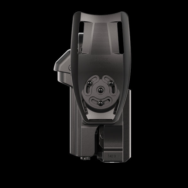 Orpaz T40 Pro G19 LH Duty Holster with Large Light Holster w/ Magnetic Optic cover, Compatible with Glock 19 Pistol Holder with Laser Mounted Light and Optics with Low-Ride