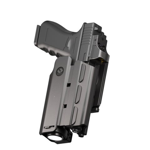 Orpaz T40 Light-Bearing Holster – Universal OWB Tactical Holster, Level 2 & Level 3 Security, Compatible w/Most Pistol Lights, Optics-Ready, Adjustable, Fits Most Pistols Molle Pro Large