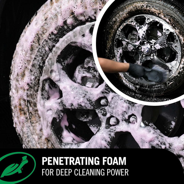 Turtle Wax Hybrid Solutions Hyper Foam Wheel Cleaner and Tire Prep, Cleans Both Wheel and Tire Effectively, 53734, 23oz