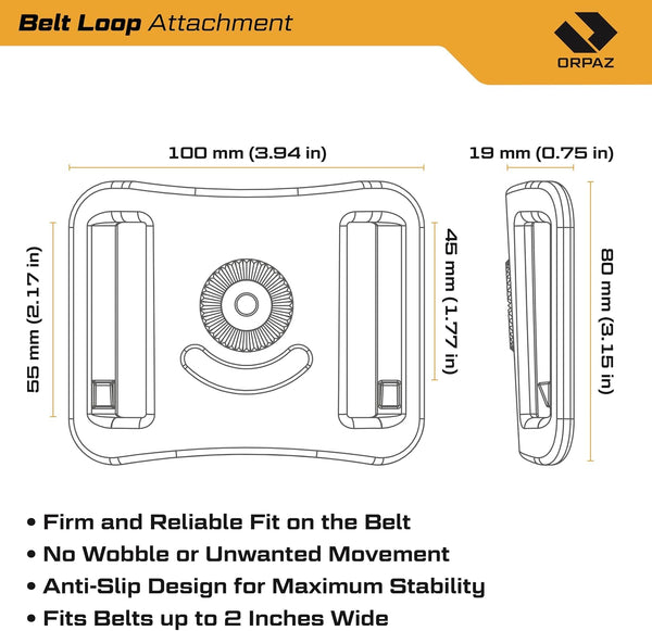 Orpaz T40 G19 Holster with Light Left Handed compatible with Glock 19 Holster with Light (Large Pistol Lights, Belt Attachment)