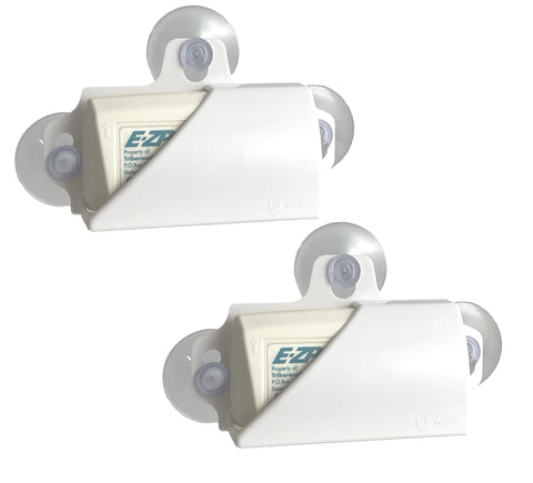 Toll Pass Holder for Car, Super Strong Holder with Suction Cups Holds Tightly to Your Car Windshield, White, 2 Pack