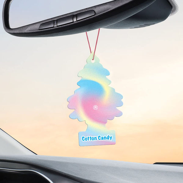 Little Trees Car Home and Office Cardboard Hanging Air Freshener, Cotton Candy, 6 Pack