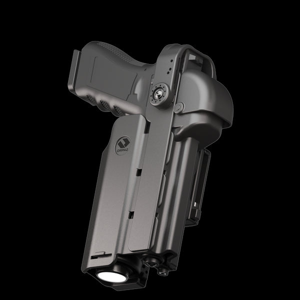 Orpaz T40 Light-Bearing Holster – Left Handed Universal OWB Tactical Holster, Level 2 & Level 3 Security, Compatible w/Most Pistol Lights, Optics-Ready, Adjustable, Fits Most Pistols ClipLock Pro Magnetic Large