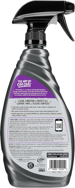 Turtle Wax X Mister Cartoon LVP- Leather, Vinyl, Plastic Cleaner and Protectant, 1-Step Solution Cleans, Protects and Conditions, UV Protection, for Cars, Trucks, RV's and Motorcycles, 16 oz.