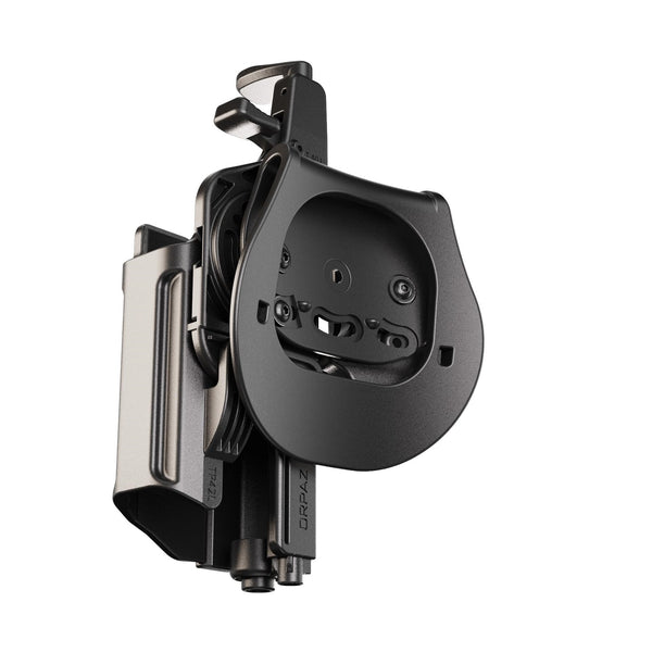 Orpaz T40 Comp w/ Glock 19X Holster w/Light for Left-Handed, Paddle w/ Mag