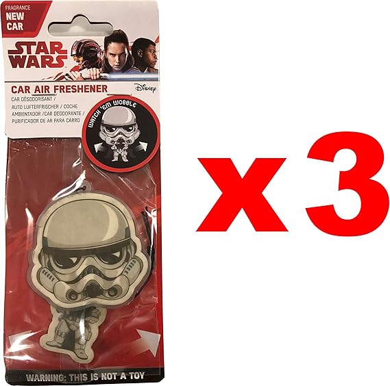 Star Wars Stormtrooper Car Accessories - Stormtrooper Air Freshener Wiggler (3-Pack)