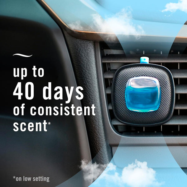 Febreze Car Air Freshener Vent Clip, Linen & Sky Scent, Odor Eliminator, 1 Vent Clip