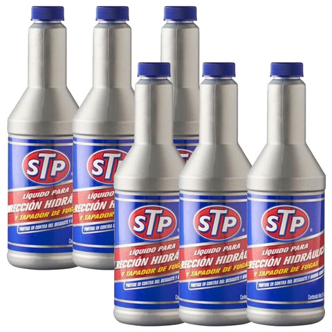 STP Power Steering Fluid and Stop Leak, 354ml Spanish Label, 6 Pack