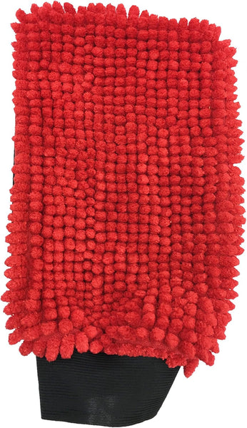 Viking 2 in 1 Microfiber Knobby Wash Mitt, Red