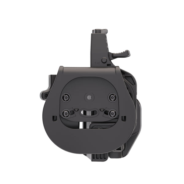 ORPAZ T41 Universal Adjustable Holster, Thumb Release Retention, Optics Ready OWB Polymer Holster, Made in Israel Paddle w/9mm Mag