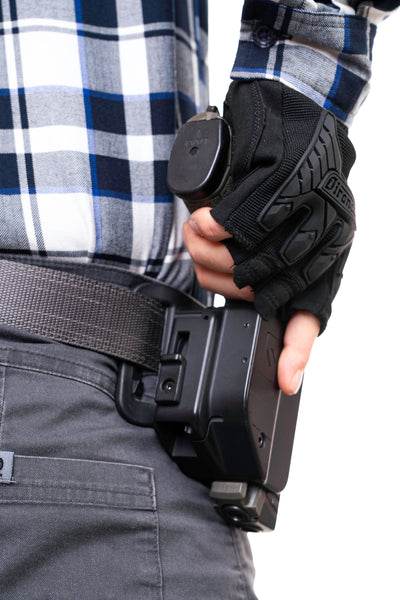 Orpaz EZ G19 Forward Draw OWB Tactical Holster Compatible with Glock 19 - Suppressor & Optics Ready - Finger Release, Level 2 Security - with Drop Leg Attachment