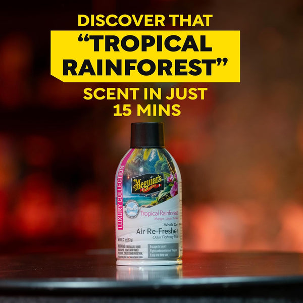 Meguiar's Car Air Refresher Odor Fighting Mist – Long-Lasting Car Freshener Fights Strong & Unwanted Vehicle Smells Renewing Interiors with a Luxurious & Refreshing, Stargazer Scent, 2 oz
