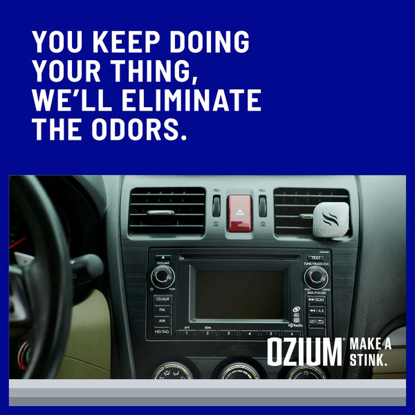 Ozium Membrane Car Vent Clip AC Air Fresheners Car Air Freshener and Car Odor Eliminator, That New Car Smell, 2 Packs