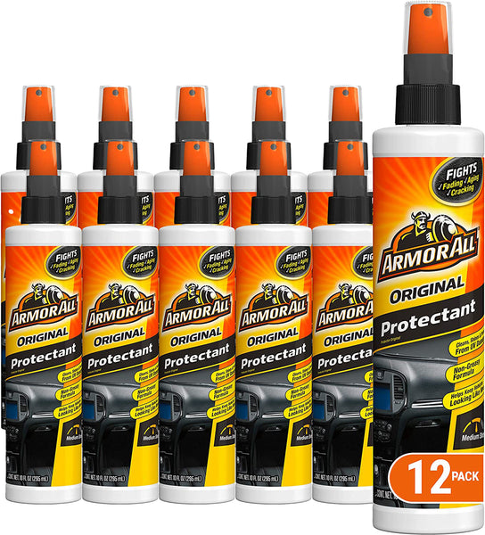 Armor All Interior Car Cleaner Spray Bottle, Protectant Cleaning for Cars, Truck, Motorcycle, Pump Sprayer, 10 Fl Oz, 12 Packs