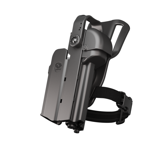 Orpaz T40 G19 Light-Bearing Holster – Left Handed OWB Tactical Holster, Level 2 & Level 3 Security, Compatible with Glock 19, Fits Most Pistol Lights, Optics-Ready, Adjustable T40 Pro Magnetic Medium Low-Ride Pro