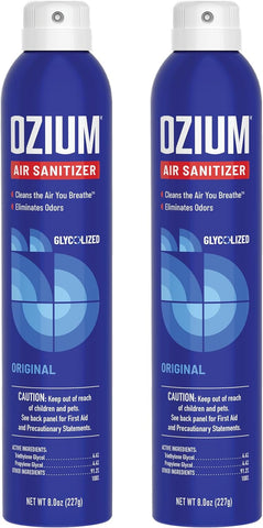 Ozium Cigarette Smoke Air Sanitizer Eliminates Smoke Smell, Aerosol Sanitizing Spray, Original 8oz