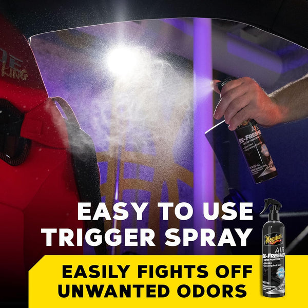 Meguiar’s Black Chrome Car Air Freshener Spray, Odor Eliminator & Long-Lasting Fresh Scent, 8 Oz