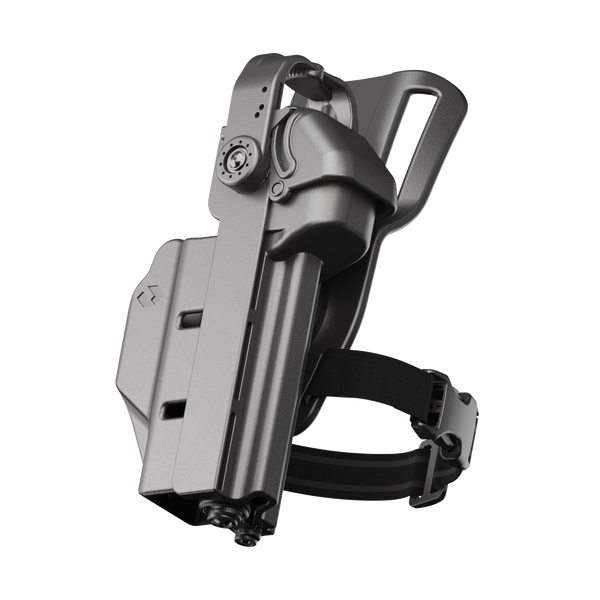 ORPAZ T41 PRO Universal Adjustable Left Handed Holster, Level 3 Security, Hood Guard & Magnetic Retention, Optics Ready OWB Polymer Duty Holster, Made in Israel Low Ride Pro