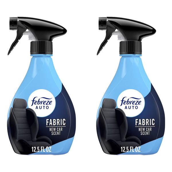 Febreze Fabric AUTO Car Spray Air Freshener, Odor Fighting, New Car, 12.5 fl oz, 2 Packs