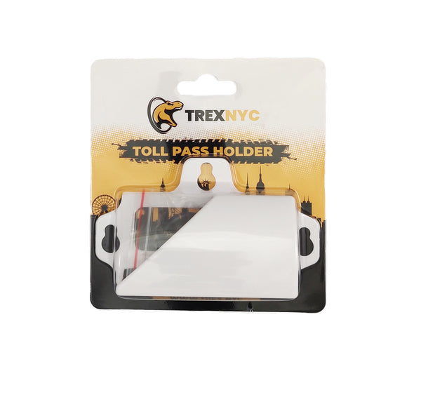 Toll Pass Holder for Car, Super Strong Holder with Suction Cups Holds Tightly to Your Car Windshield, White, 2 Pack
