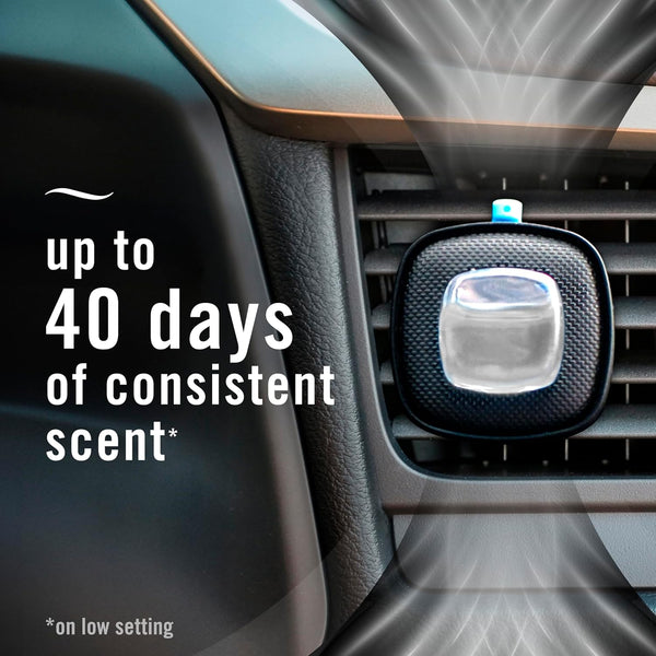 Febreze Car Air Freshener Vent Clip - Automotive Air Fresheners Noir Scent - Car Air fresheners and Odor Eliminator, 8 Pack