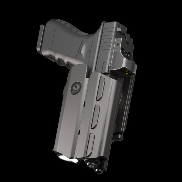 Orpaz T40 Light-Bearing Holster – Left Handed Universal OWB Tactical Holster, Level 2 & Level 3 Security, Compatible w/Most Pistol Lights, Optics-Ready, Adjustable, Fits Most Pistols Molle Pro Medium