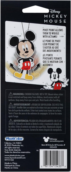 Plasticolor Disney Mickey Mouse Wiggler Air Freshener, Fun Hanging Car Accessory, Vanilla Scent