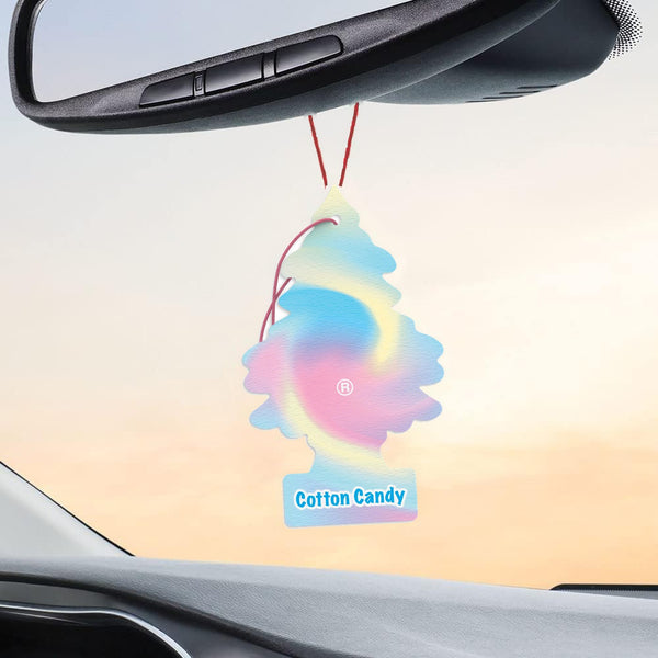 Little Trees Hanging Car Air Freshener, Cotton Candy, 2-Pack